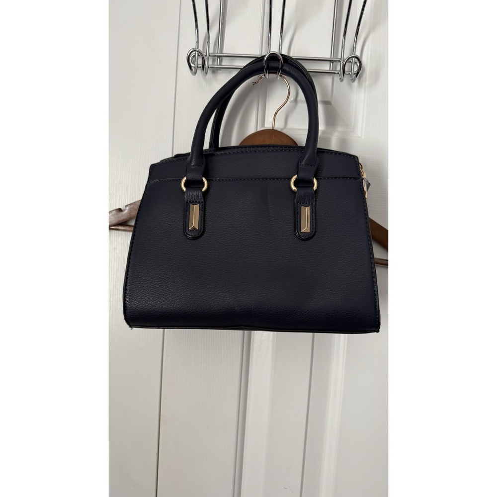 Ladies Faux Leather Navy Blue Crossbody W/ 40 Inch‎ Adjustable Strap New No Tags